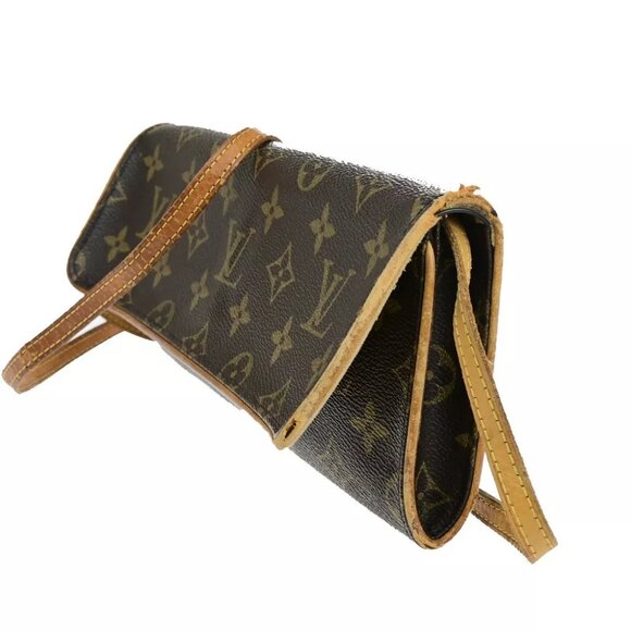 LOUIS VUITTON Pochette Twin GM 2Way Shoulder Bag Monogram Brown - Picture 2 of 14